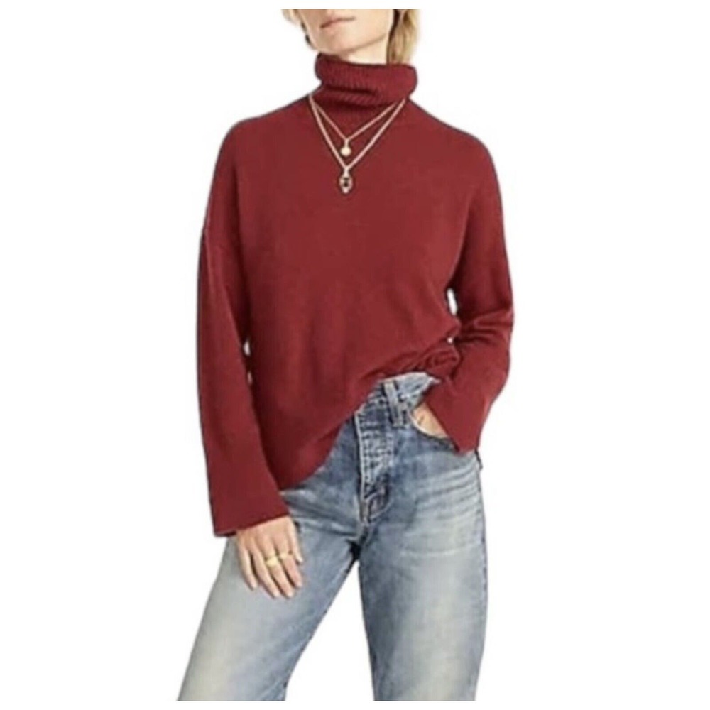 J.Crew Turtle Neck Burgundy Sweater Size S